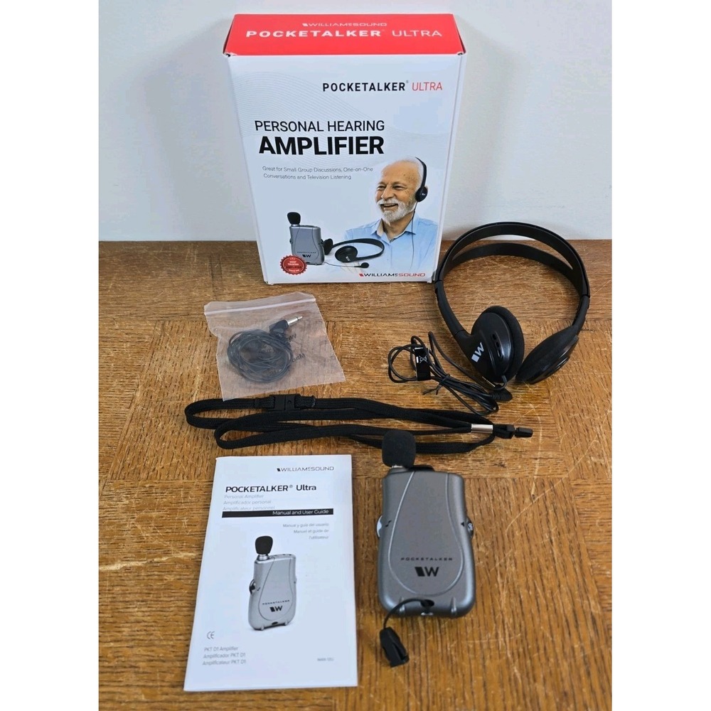 Williams Sound Pocketalker Ultra Personal Sound Amplifier PKT D1 EH - Tested
